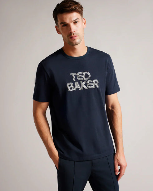 KENEDY-Tops-SS Regular Fit Branded T-Shirt- Ted Baker Romania